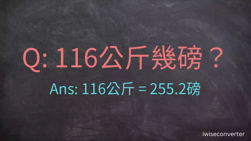 116公斤幾磅？