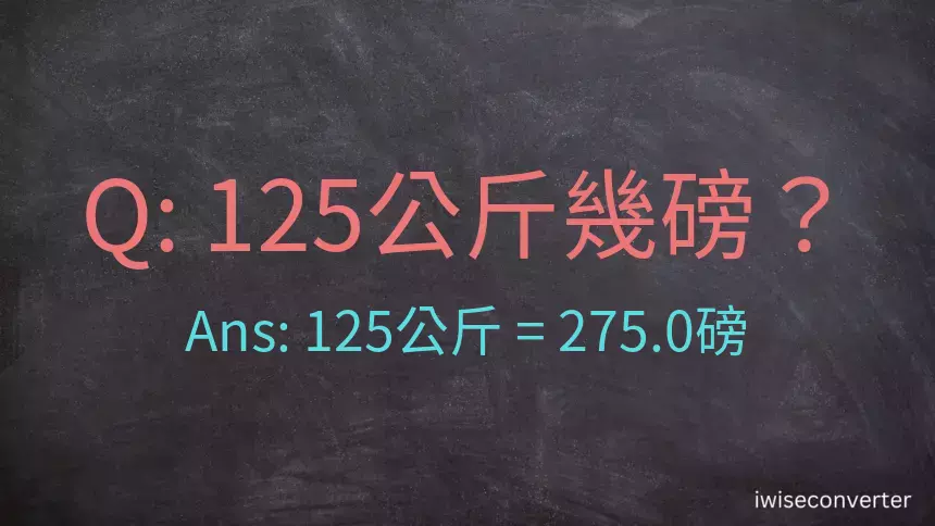 125公斤幾磅？