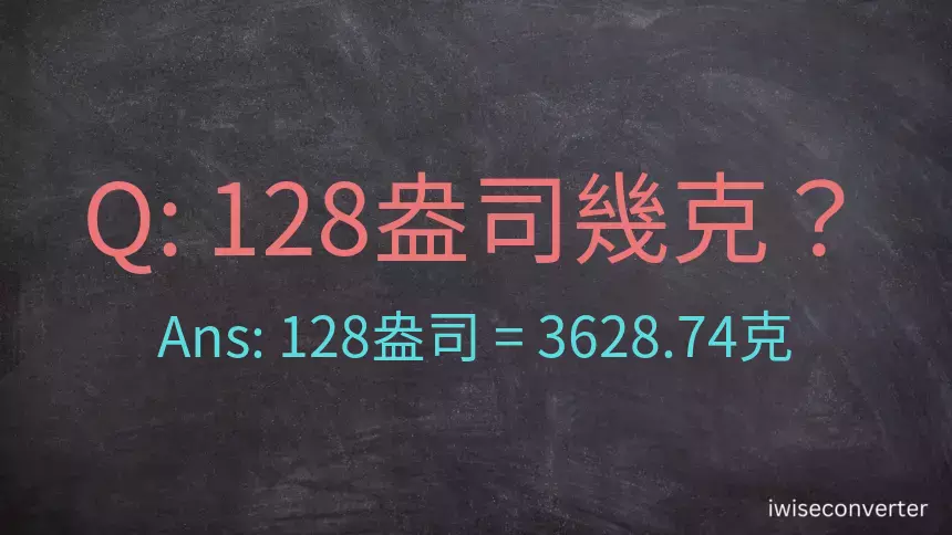 128盎司幾公克？128盎司幾克？