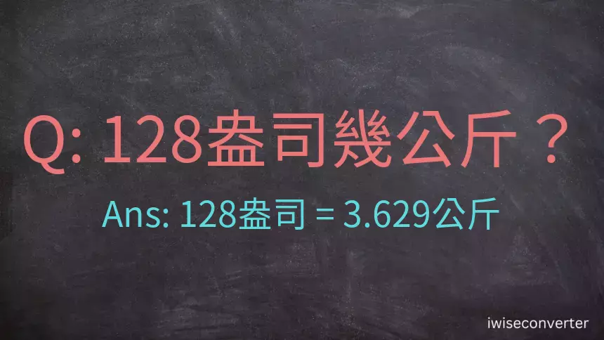 128盎司幾公斤？