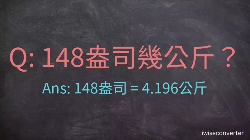 148盎司幾公斤？