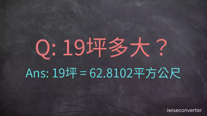 19坪多大？19坪幾平方公尺？