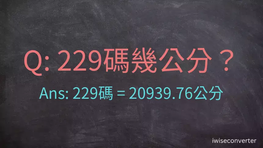 229碼幾公分？