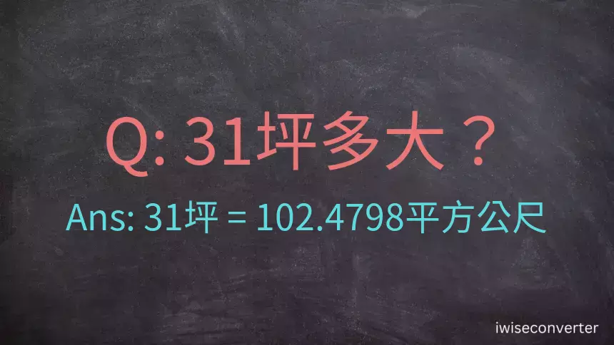 31坪多大？31坪幾平方公尺？