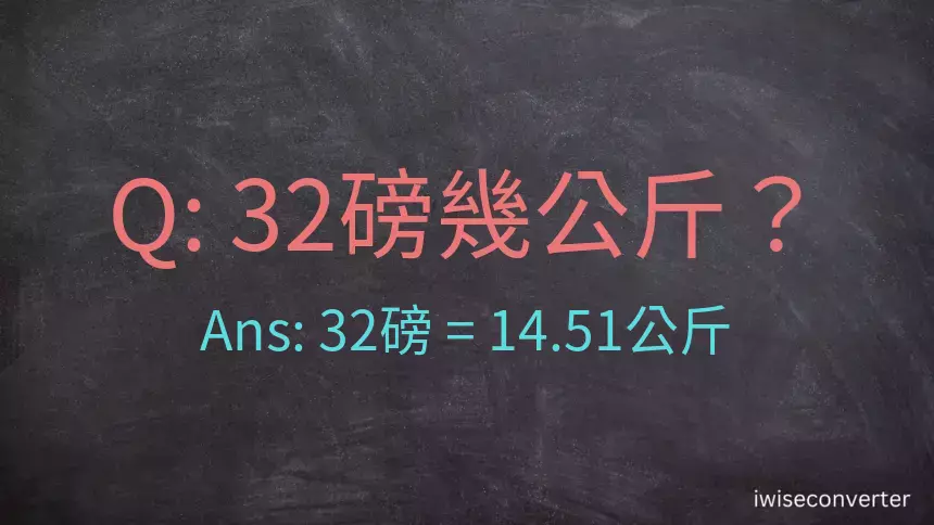 32磅幾公斤？