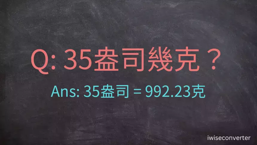 35盎司幾公克？35盎司幾克？