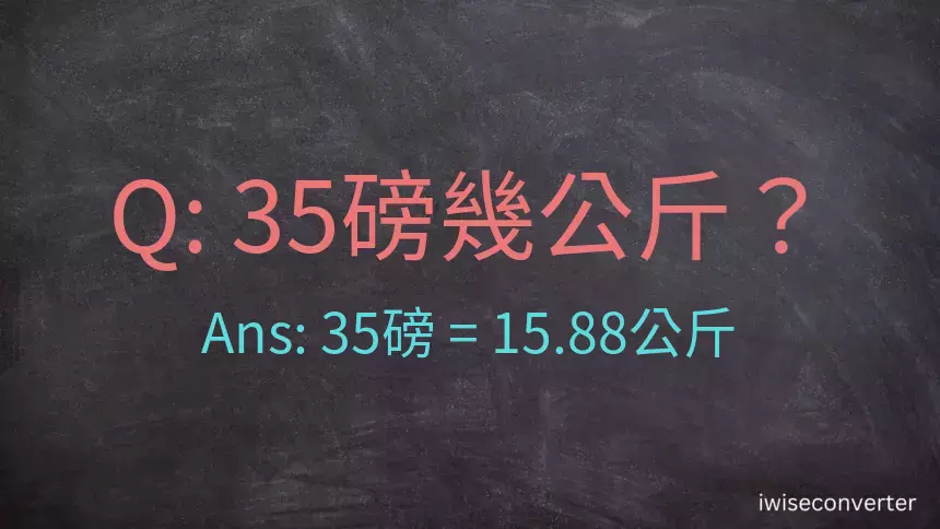 35磅幾公斤？