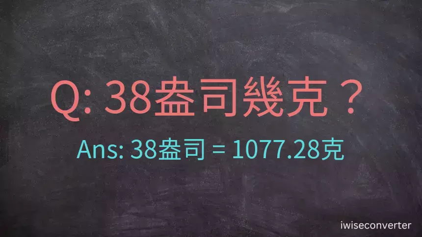 38盎司幾公克？38盎司幾克？