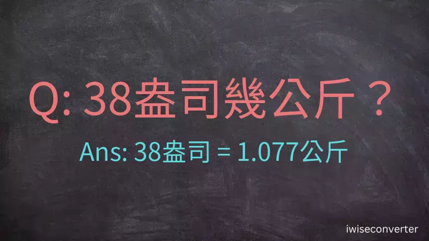 38盎司幾公斤？