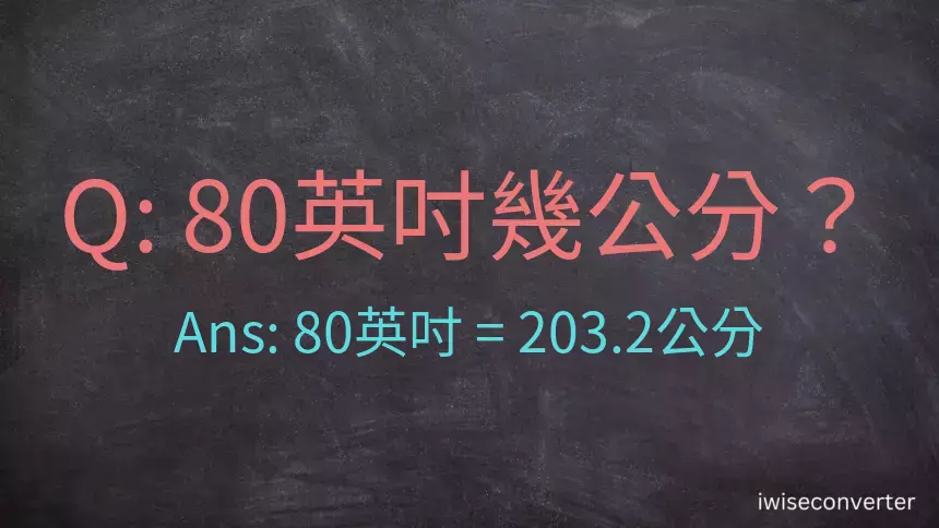 80英吋幾公分？