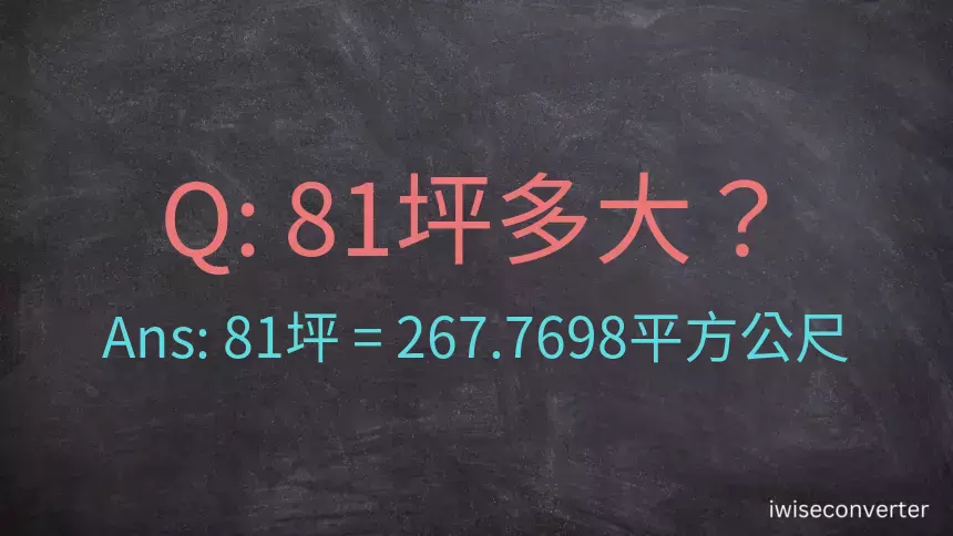 81坪多大？81坪幾平方公尺？