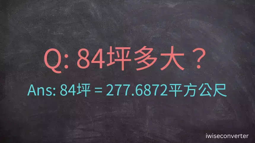 84坪多大？84坪幾平方公尺？