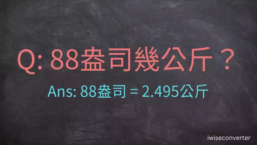 88盎司幾公斤？