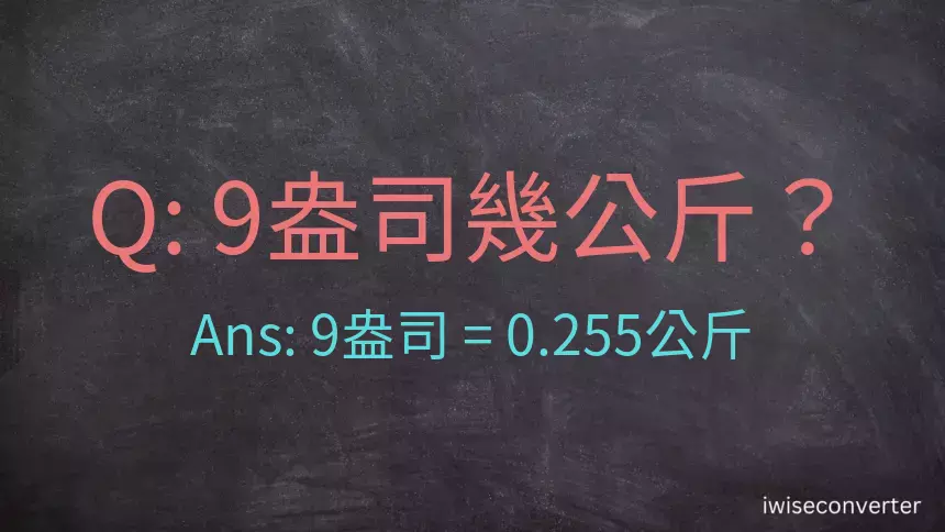 9盎司幾公斤？